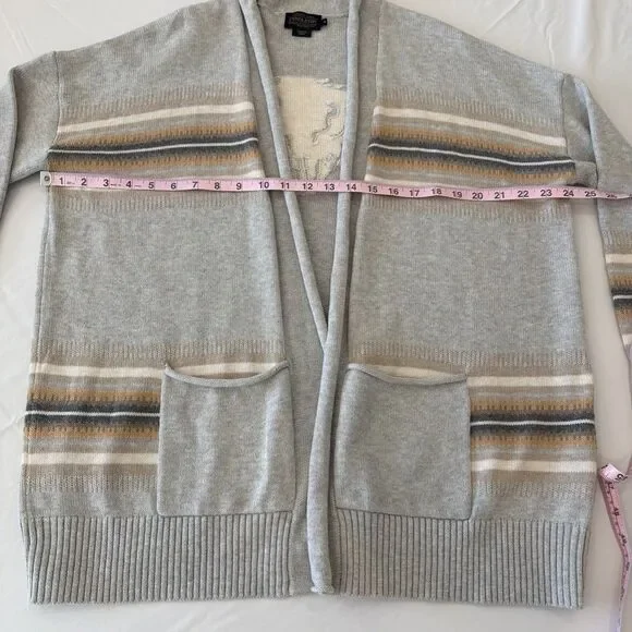 Pendleton S Western Horizons Oversized Cardigan Sweater Wool Blnd Longhorn Rodeo - Picture 6 of 14